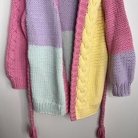 LoveShackFancy Horatio Oversized Cardigan Sweater Tassel Long Womens XS Rare - Picture 12 of 16